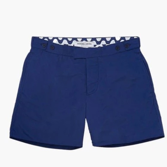 FRESCOBOL CARIOCA Tailored Swim Shorts Navy - Picture 2 of 5